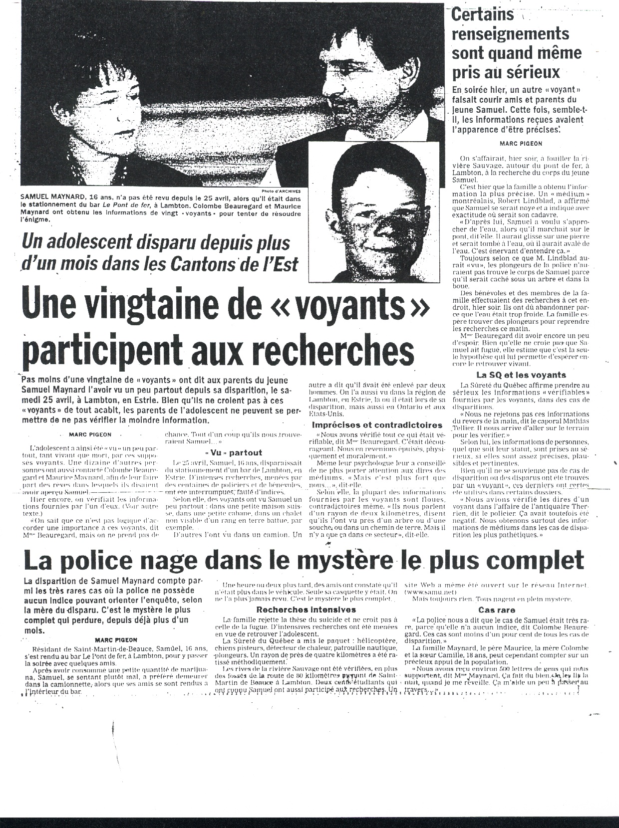 Journal de Montreal 31 - 5 - 98